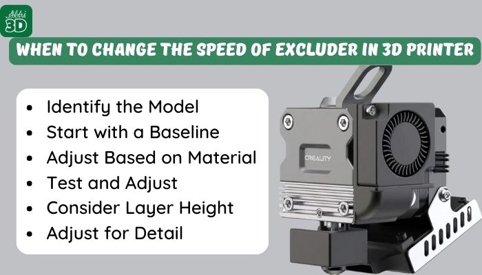 When To Change the Speed of Excluder in 3D Printer