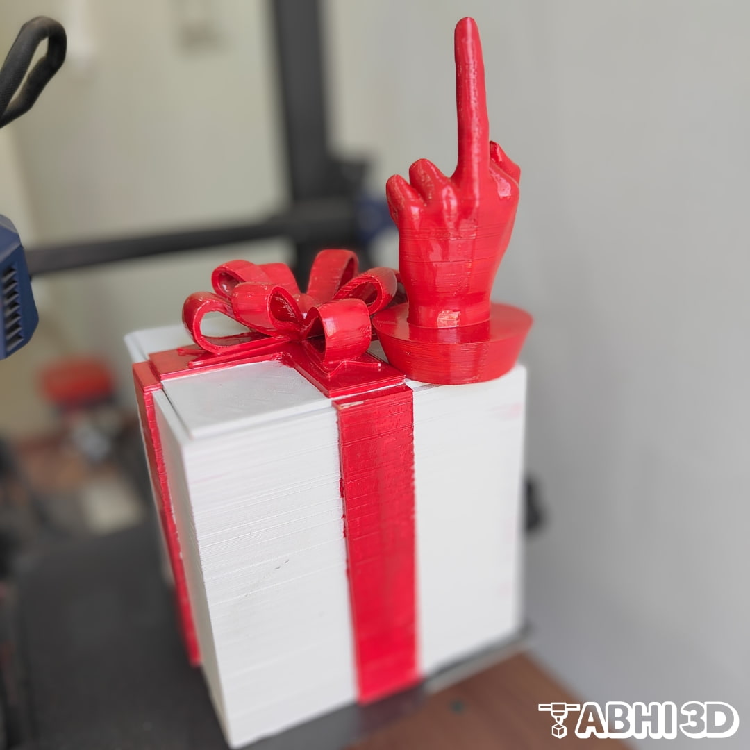 Gift box middle finger STL File For 3D Printing