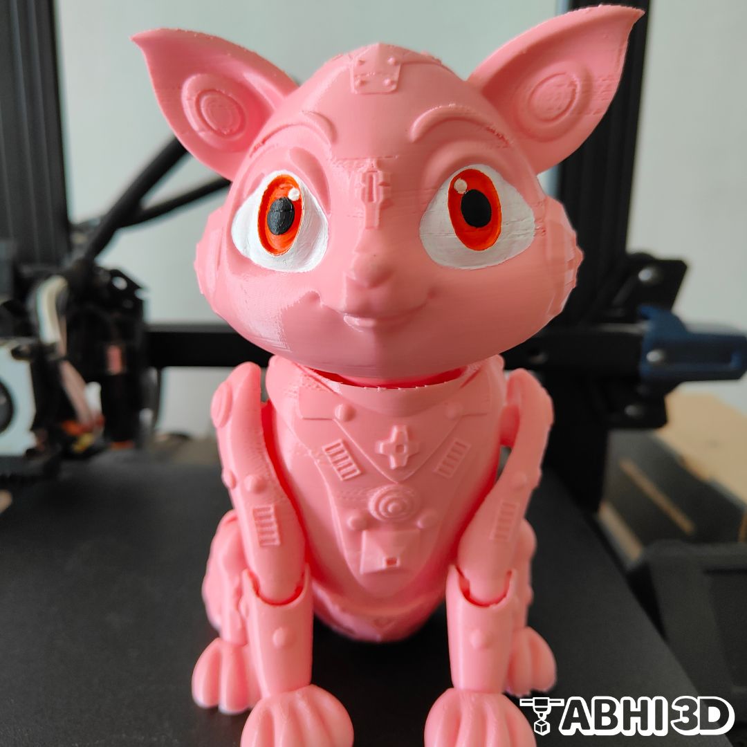 Scifi Cat STL 3D Design File For 3D Printing