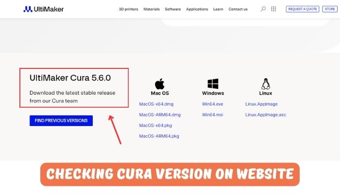 Check the Version Number of Your Current Cura Installation for Update