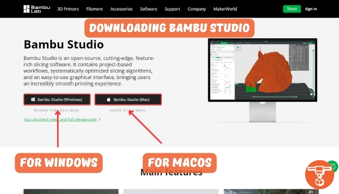 Downloading Bambu Studio