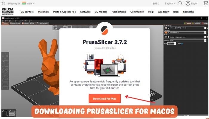 Downloading Prusaslicer for Macos